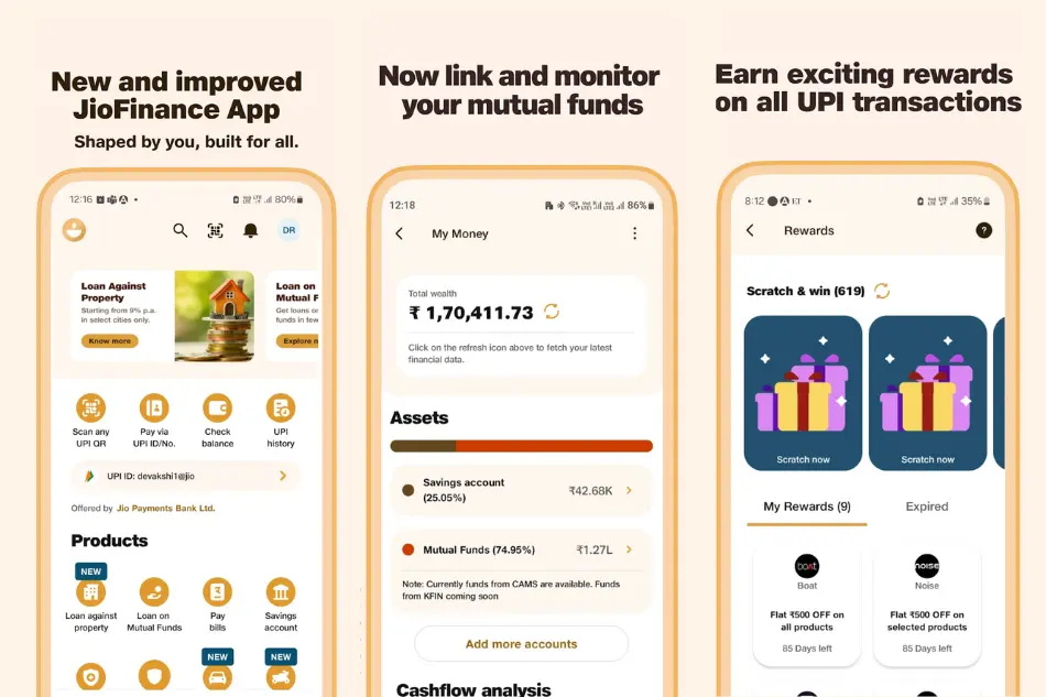 Jio Finance App की प्रमुख सेवाएं और सुविधाएं